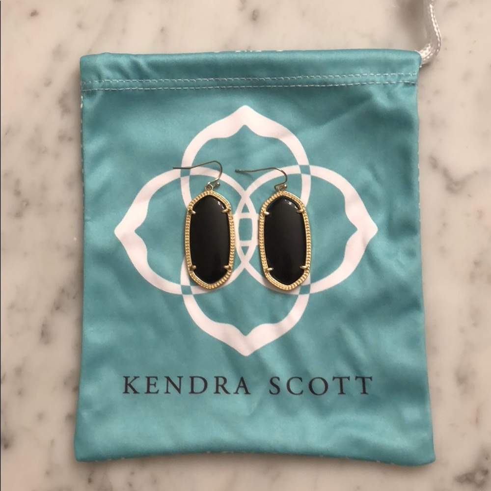 Black & gold Kendra Scott earrings